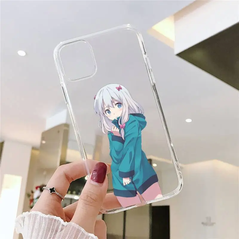 

Anime eromangasensei cute girl Phone Cases Transparent soft For iphone 5 5s 5c se 6 6s 7 8 11 12 plus mini x xs xr pro max