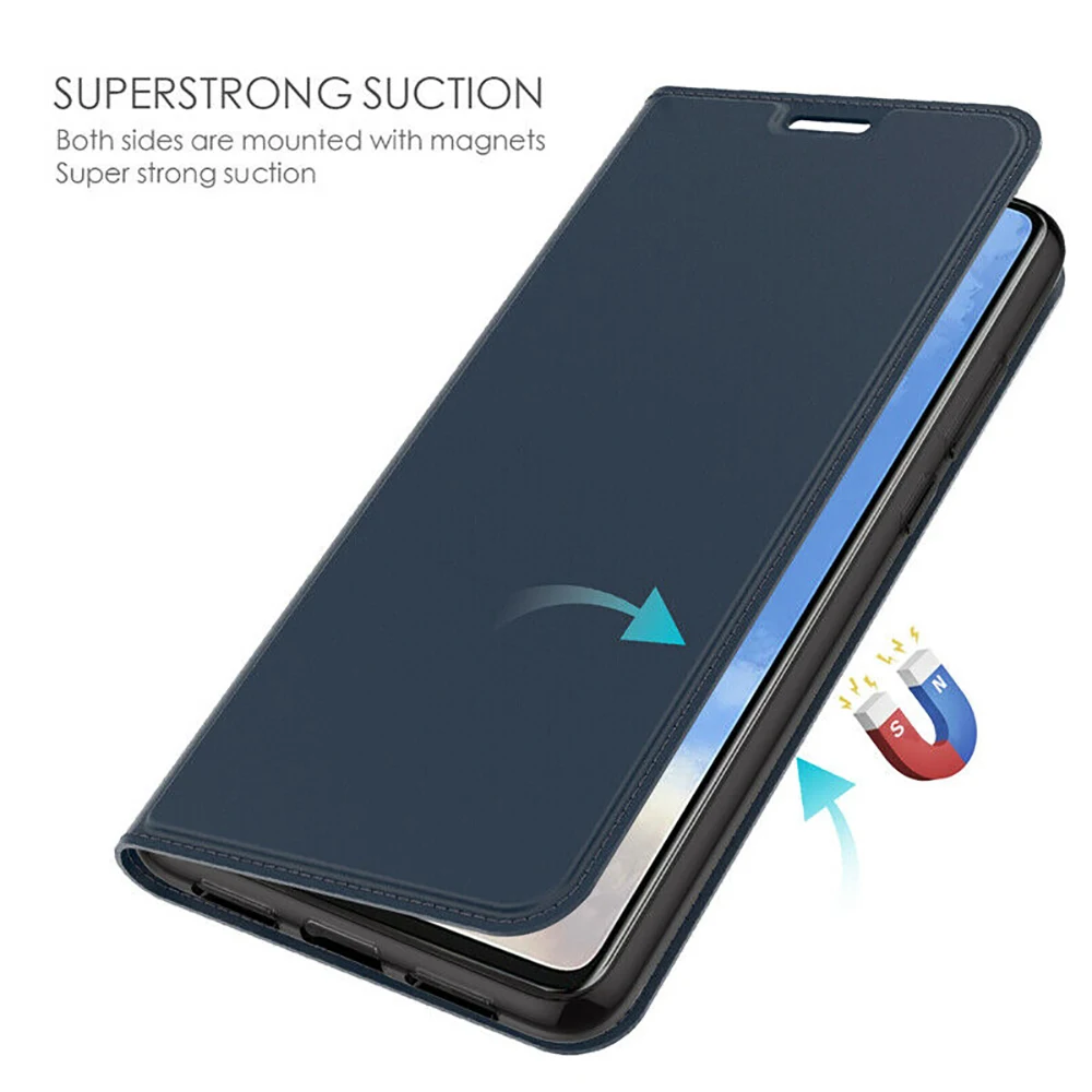 Кожаный флип-кошелек чехол для телефона Oneplus 7 Pro 7T крепкий магнитный держатель