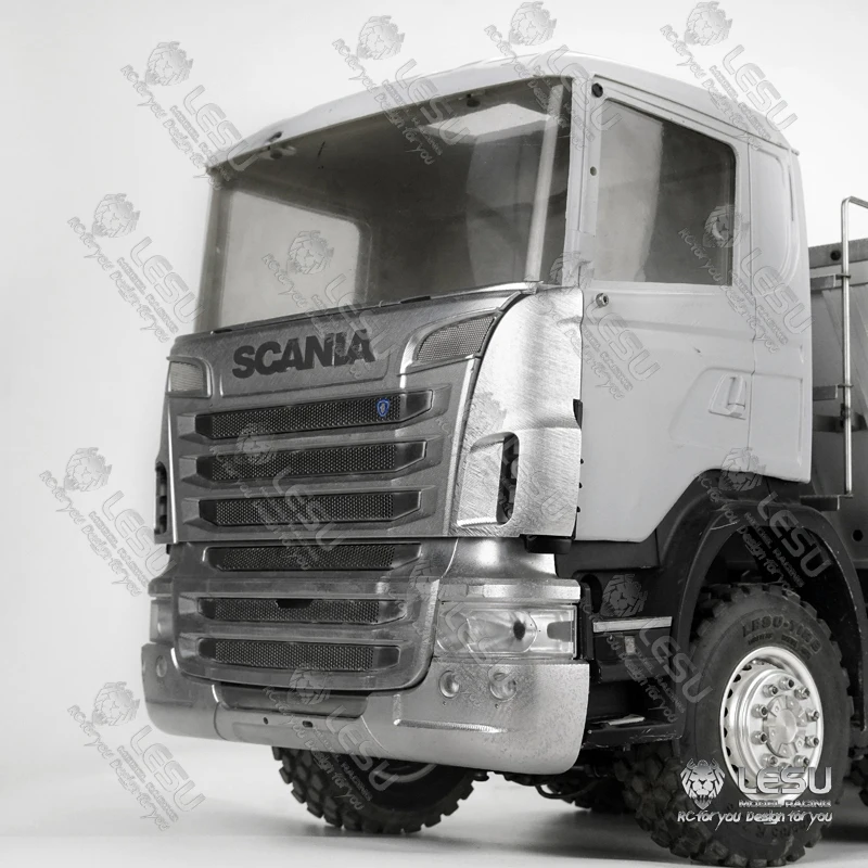 Металлический бампер LESU передняя сторона для TAMIYA 1/14 RC Scania R730 R620