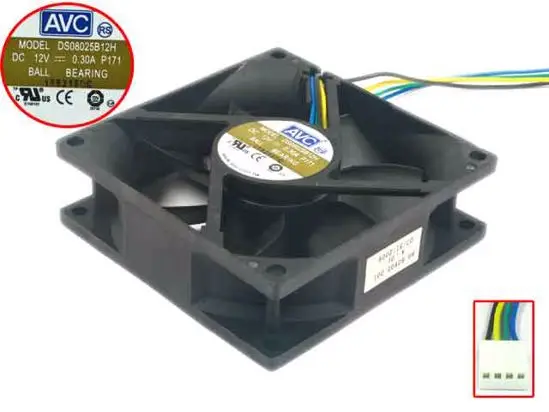 Вентилятор охлаждения сервера AVC DS08025B12H P171 DC 12 В 0,30 а 80x80x25 мм