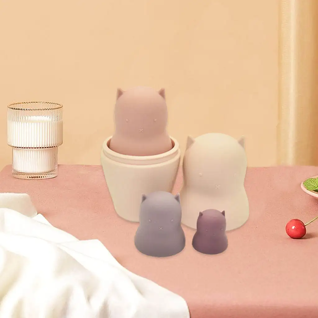 Русская игрушка-гнездо силиконовая Матрешка куклы бабушка Монтессори игрушка