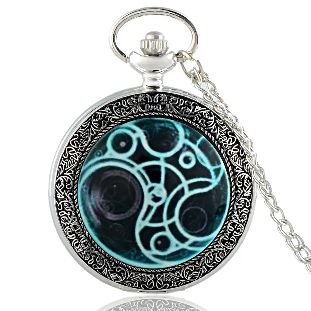 Винтажные серебряные кварцевые карманные часы Doctor Who, классические мужские и женские часы с подвеской, подарок
