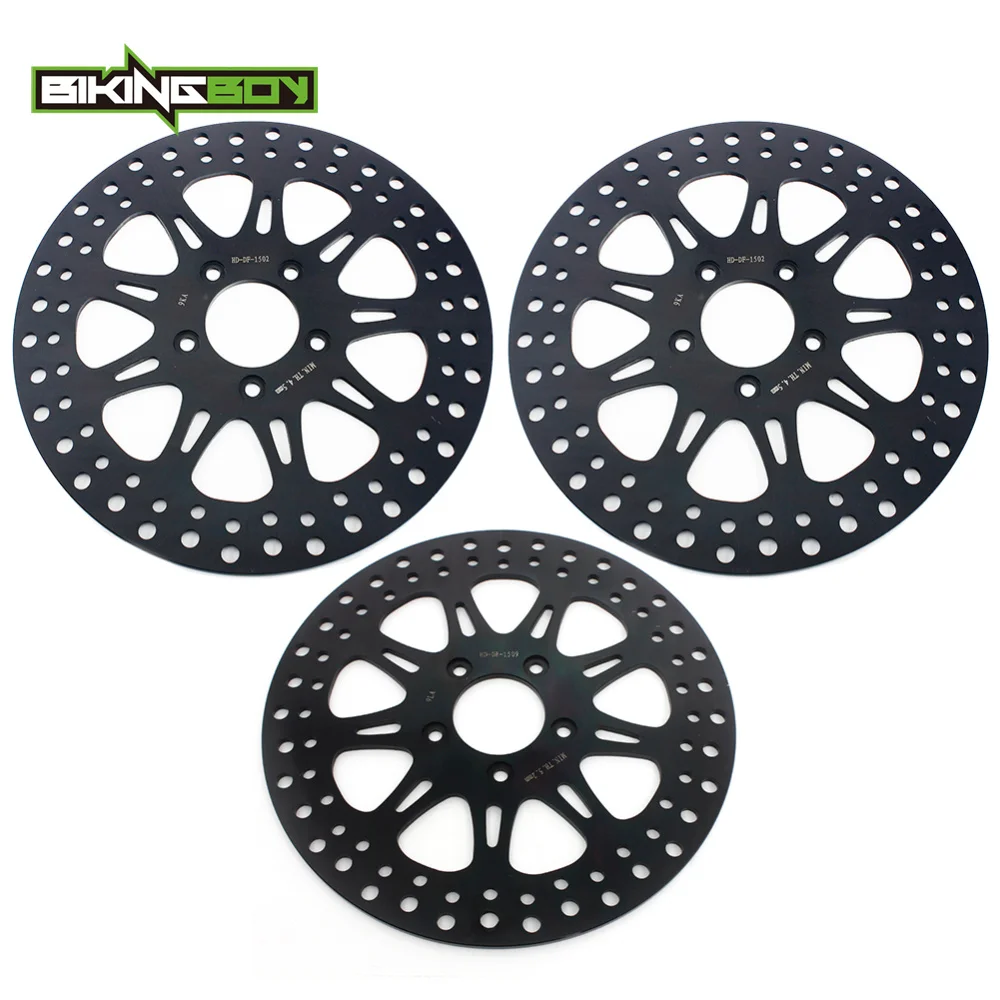 

BIKINGBOY Front Rear Brake Discs Disks Rotors Road King Police FLHP FLHPI FLHR FLHRCI Classic 01 02 03 04 05 06 Low Rider FXDL