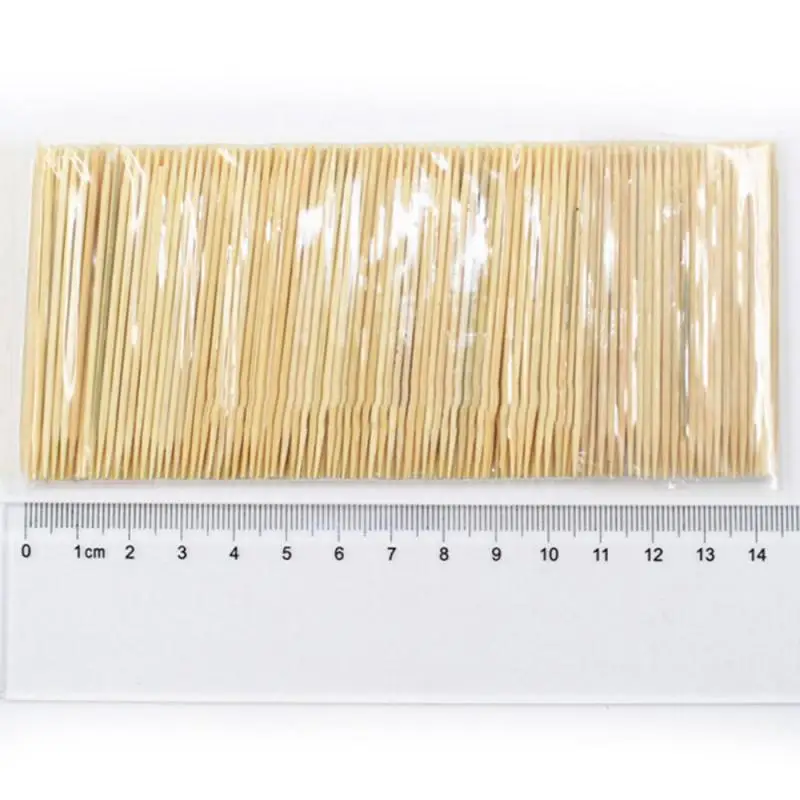 

200PCS/ Bag Bamboo Toothpick Disposable Natural Toothpicks Family Restaurant Accessories Fruit Single Sharp Tooth Sticks Tools