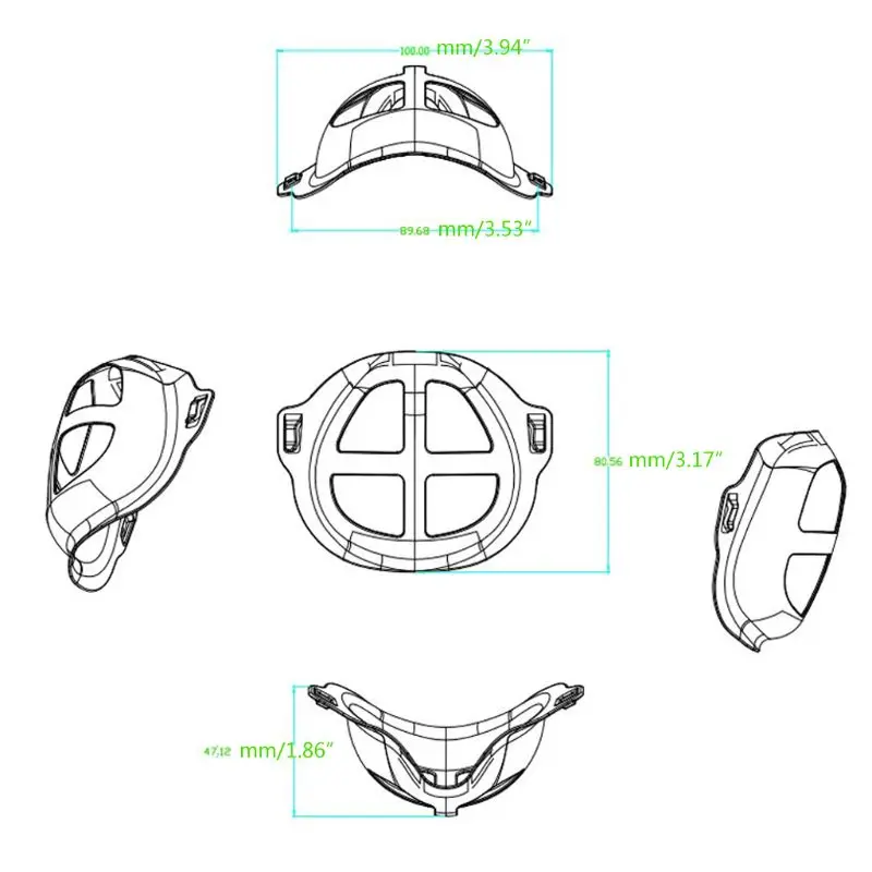 

5Pcs Lipstick Protection Breathable Mask Bracket Prevent Makeup Removal Enhance Breathing Space Mask Nose Pad Bracket