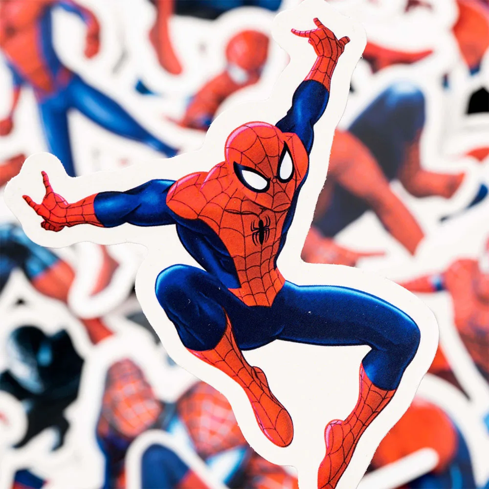 Фото 32 шт. Наклейки с изображением супергероя и человека-паука для ноутбука чехол