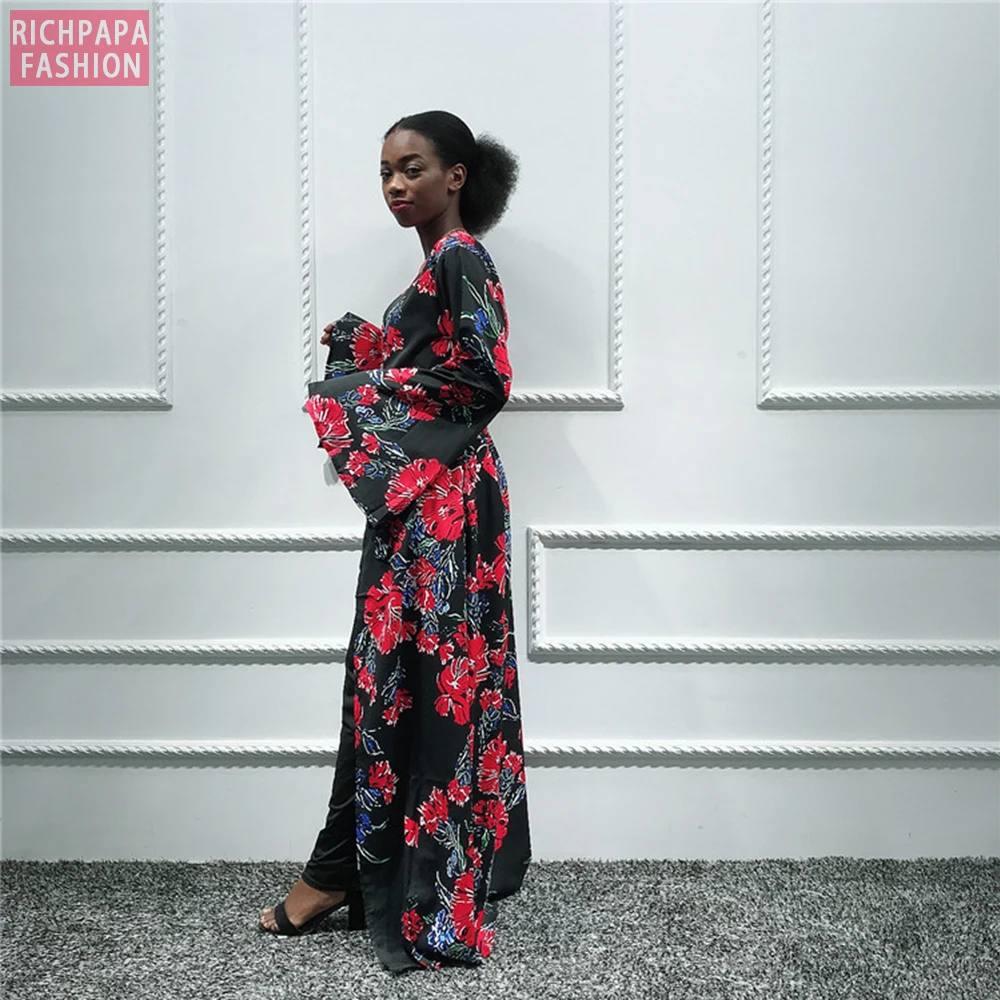 Плиссированное женское кимоно хиджаб мусульманское платье африканские платья