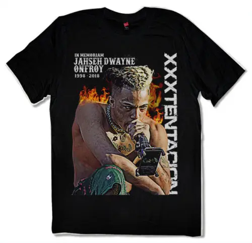 Мужская футболка с круглым вырезом RIP XXXTENTACION Revenge tour Onfroy черная S 3XL в стиле хип хоп