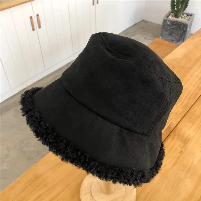 

Fashion Thick Wool Winter Bucket Hat Panama Women Panama For Women Fisherman Hat Outdoor Sports Hip Hop Cap Hats Warm Cap Gift