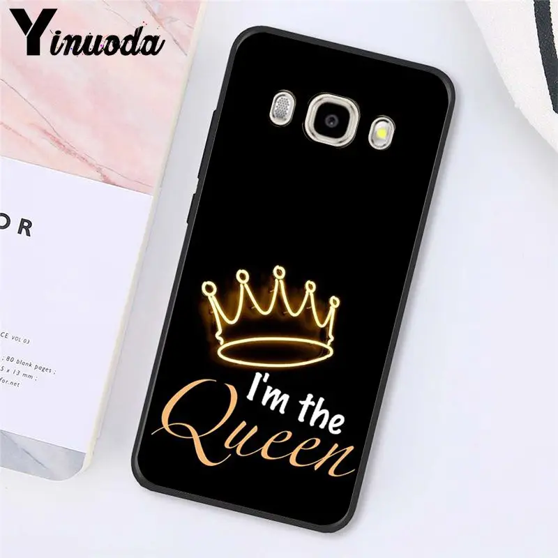 Yinuoda мультяшная корона король и королева чехол для телефона Samsung Galaxy J7 J6 J8 J4 J4Plus DUO