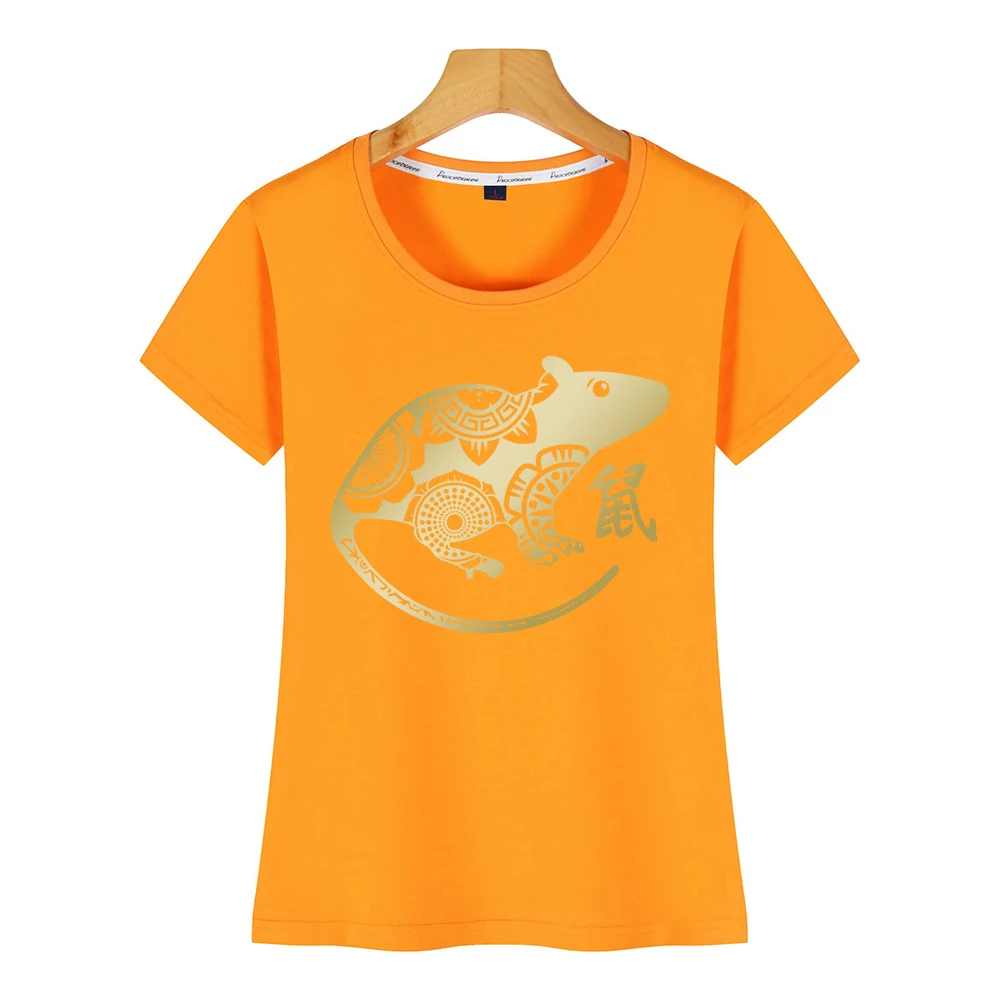 Женские футболки китайский новый год бело-серые кисточки дизайн черный