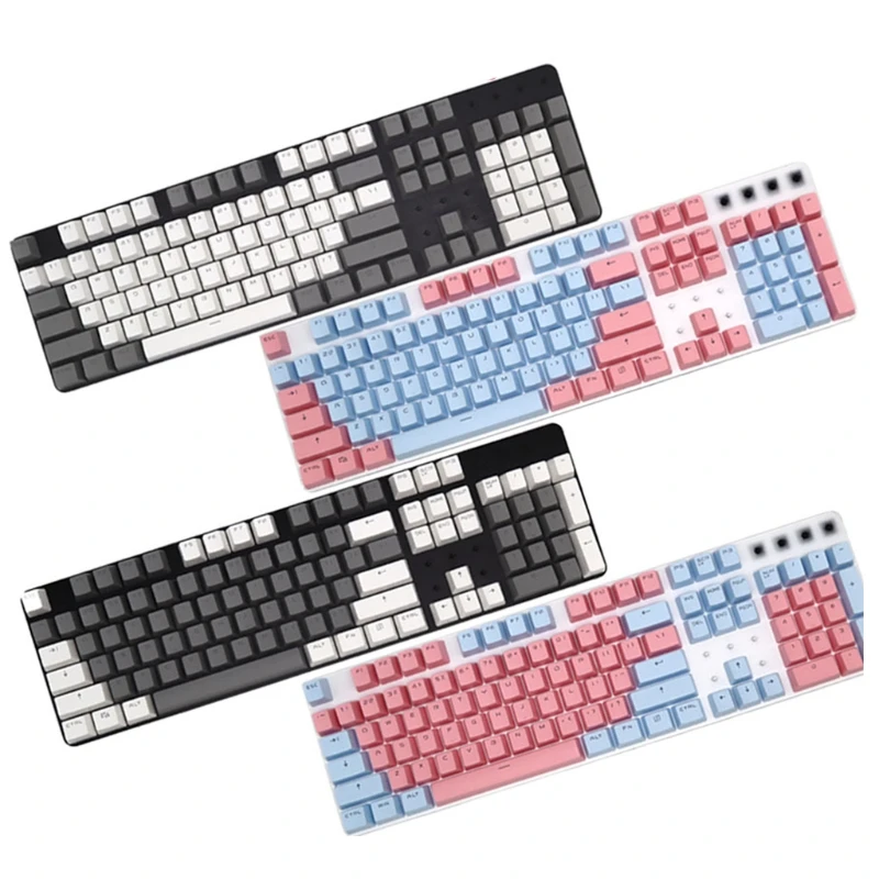 

1Set Double Shot OEM Profile PBT 104 KeyCaps Backlit For Outemu For Gateron For Kailh For Mechanical Cherry MX Switch