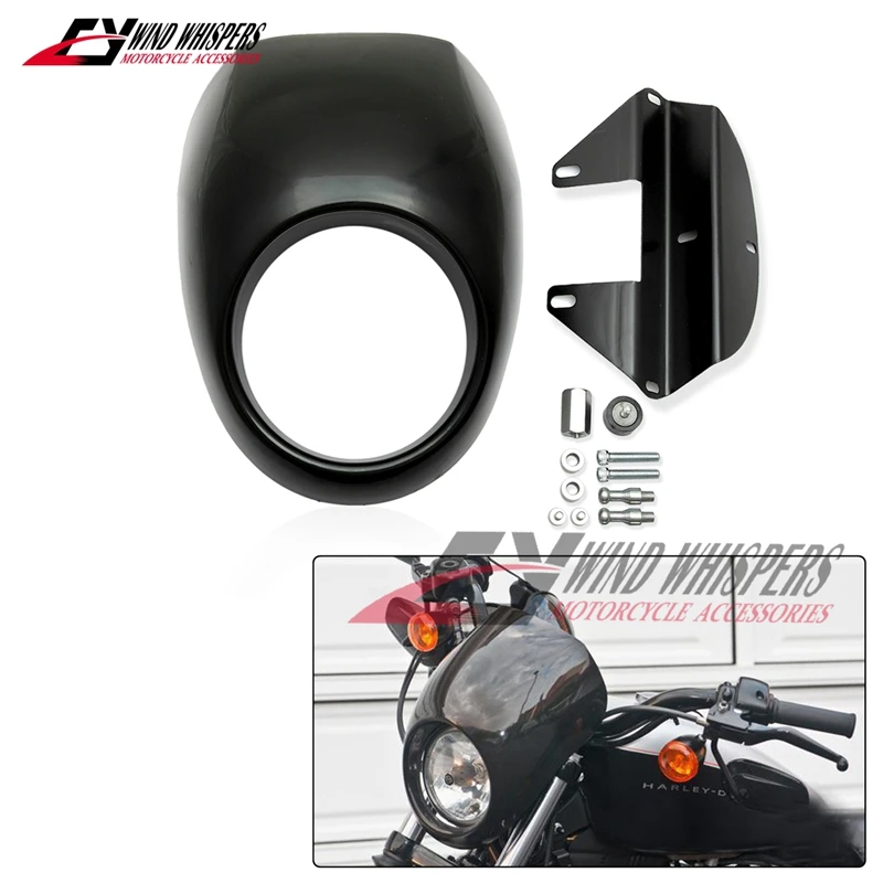 Обтекатель мотоциклетной фары маска обтекатель вилка для Sportster XL883 XL1200 XL 883 1200 Dyna