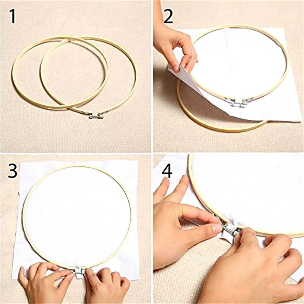 50 Colors Embroidery Cross-Stitch Wooden Frame Hoop Circle Shed DIY hand Craft Sewing Needwork Knitting Sets | Дом и сад