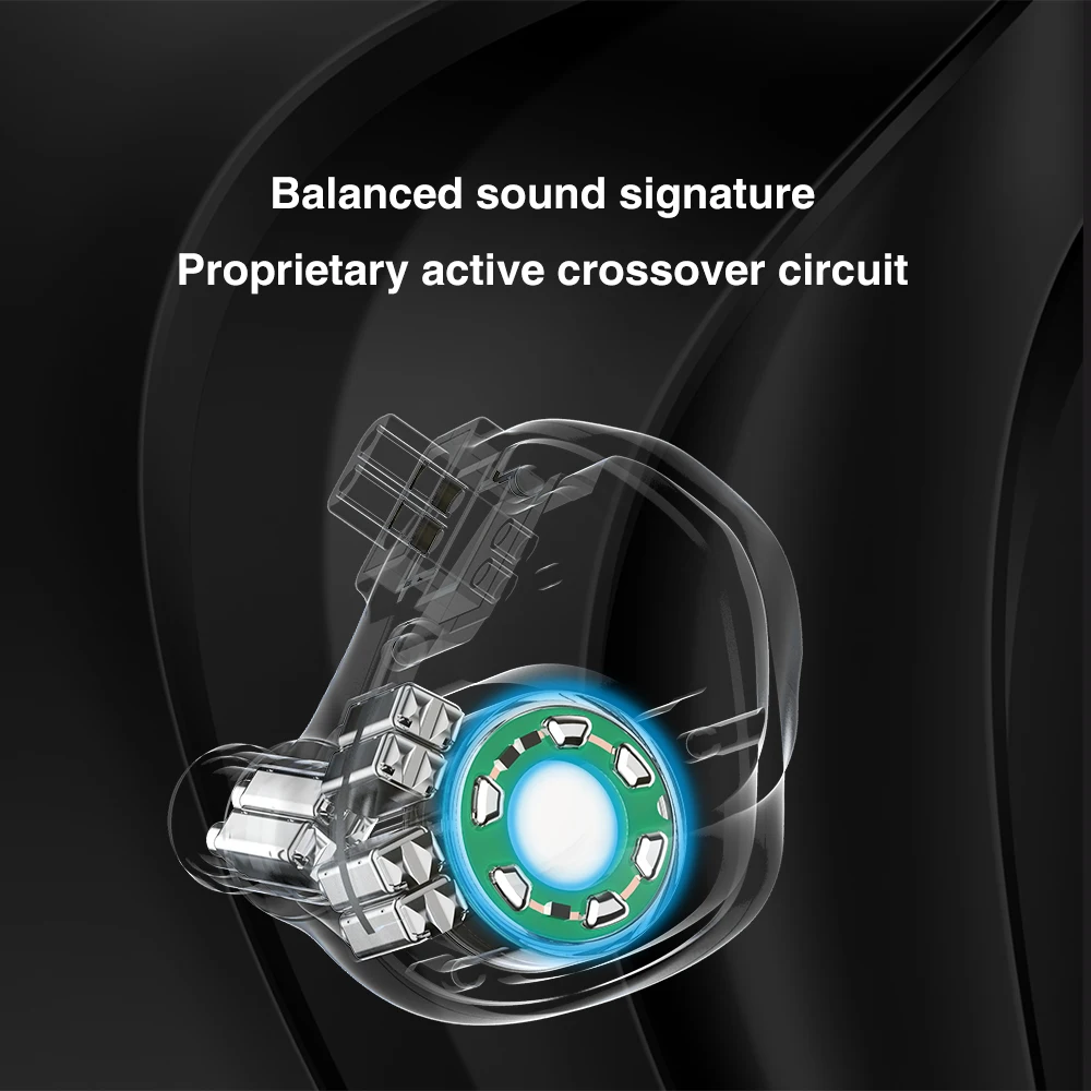 Наушники TRN VX 6BA + 1DD Hybird Hi-Fi наушники-вкладыши с монитором для бега и спорта