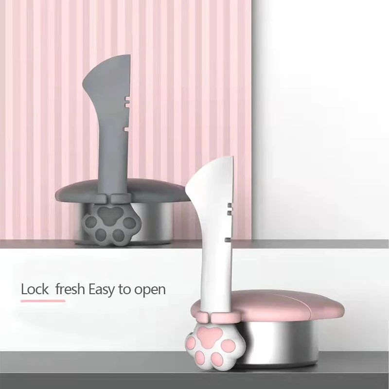 

Pet Food Can Supplies Set, Universal Silicone Covers and Multifuctional Mini Spatula Opener for Cat Dog Feeding Can