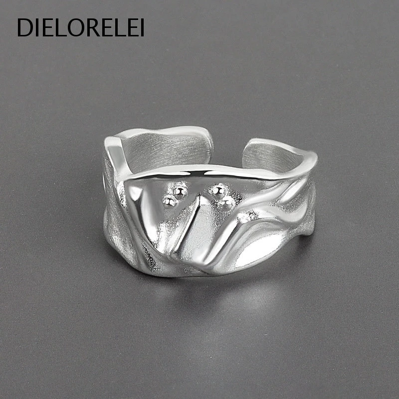 

DIELORELEI 925 Sterling Silver Temperament Jewelry Style Accessories Gift Minimalist Light Luxury Adjustable Ring