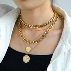 Винтажное жемчужное ожерелье FNIO с замком 2021, геометрический кулон, ожерелья для любви для женщин, ювелирные изделия в стиле панк