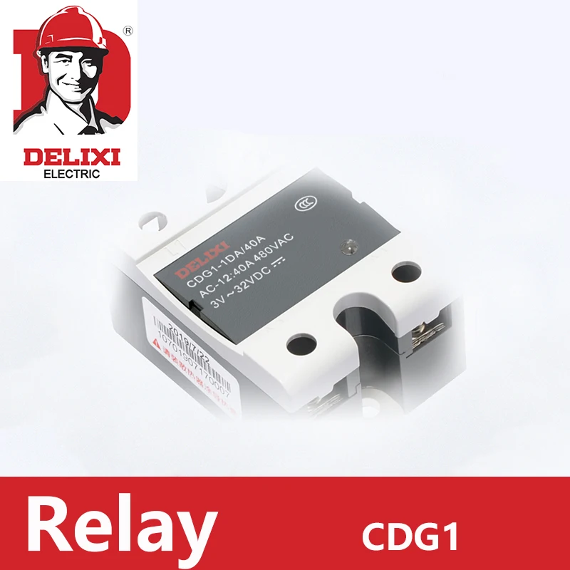 Твердотельное реле SR-40DA 3-32VDC до 24-480V AC CDG1-1DA 40A DELIXI | Строительство и ремонт