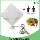 Grandwisdom 3G4G LTE Антенна IOT SMA штекер 2 м кабель 35dBi 2 * SMA разъем 4G модем маршрутизатор адаптер SMA гнездо CRC9 штекер разъем