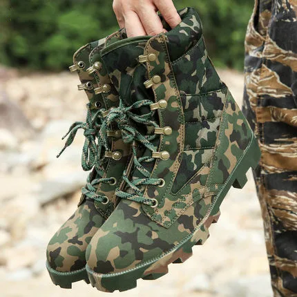 Для Мужчин Армия пустыни Армейские ботинки горный камуфляж Пеший Туризм обувь