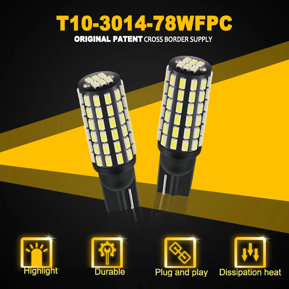 JIACHI 100x светодиодный T10 автомобильное освещение для интерьера 194 168 W5W