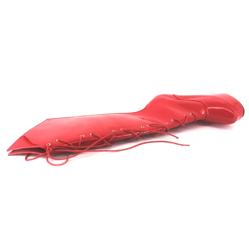 Special 20CM Stallion Hoof Heel Platform Heelless Sole Sexy Cross-tied Knee-High Boots Custom Made