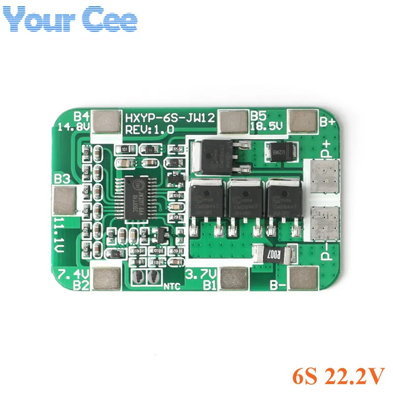 Фото 1S 2S 3S 4S 6S литий-ионный аккумулятор PCB плата защиты BMS 18650 зарядный модуль для литий-полимерных элементов №4