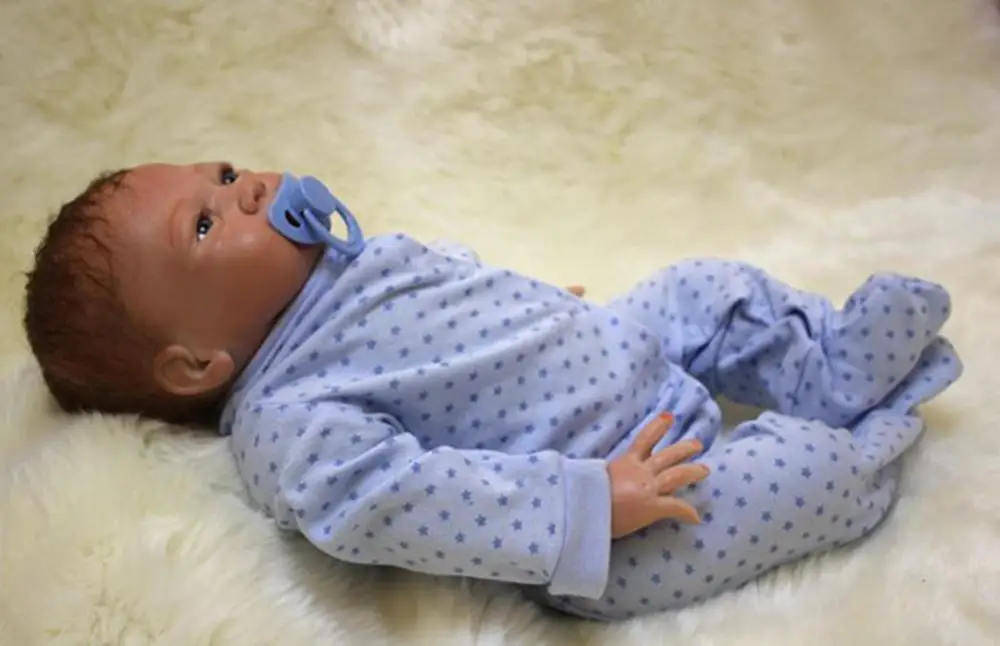 22 дюймов 55 см младенцы возрождаются детские куклы девочки с открытыми глазами