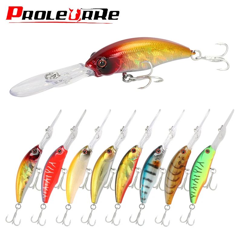 1 шт. плавающие приманки Minnow для ловли рыбы 95 мм 8g дайвинга 3 м воблер на щуку