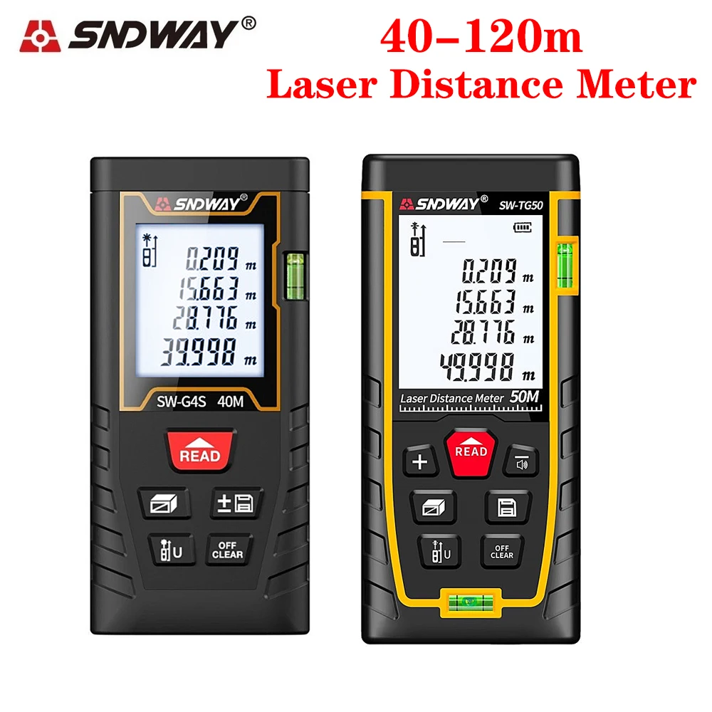 

Original SNDWAY Laser Distance Meter 40m 60m 80m 100m Rangefinder Tools Measuring Tape Range Finder For Hunting