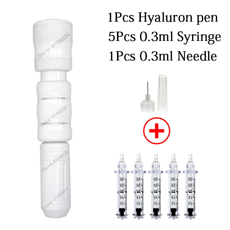 white pen set 0,3 мл ручка для инъекций гиалуроновой кислоты Гиалуроновый пистолет распылитель гиалуроновая ручка для удаления морщин губа наполнителя воды шприц иглы бесплатно - Номер модели: white pen set