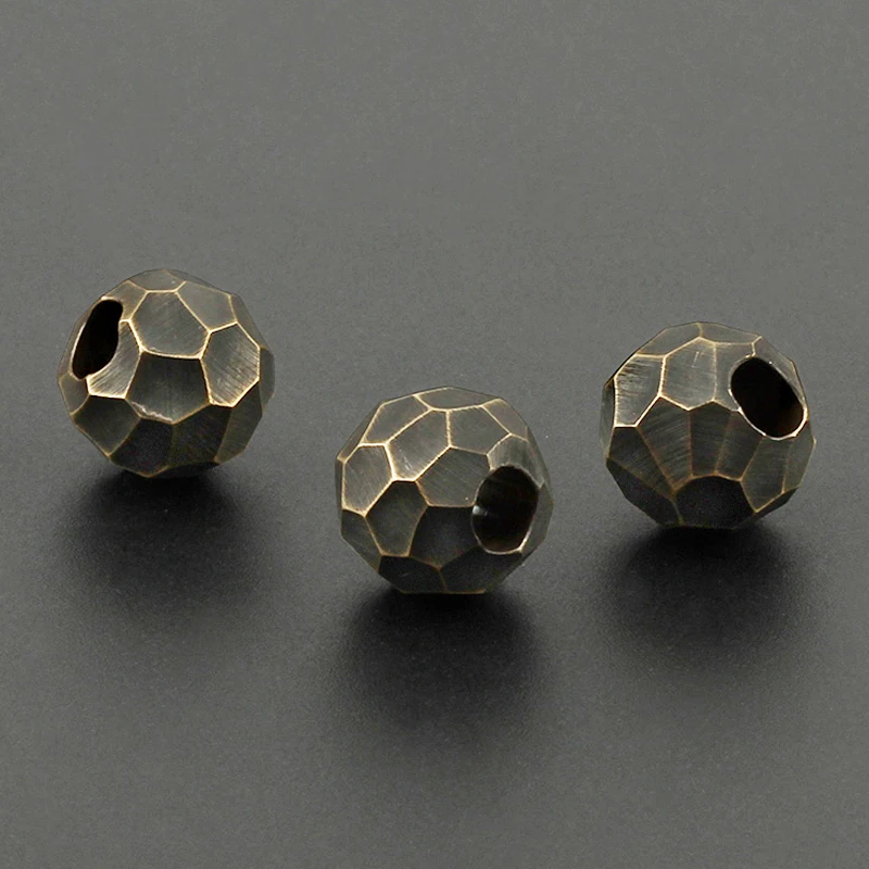 1 шт./лот винтажные круглые латунные бусины для ножа шариковые в форме веревки