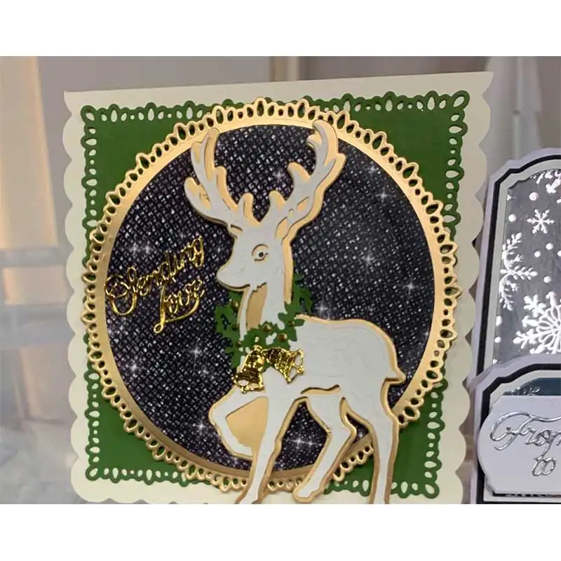 Rudolph Северный металлический вырезанный штамп для скрапбукинга ремесленный