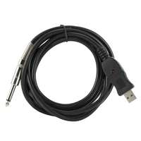 usb guitar cable 3m bass cables plug on 635mm audio cable 1pc