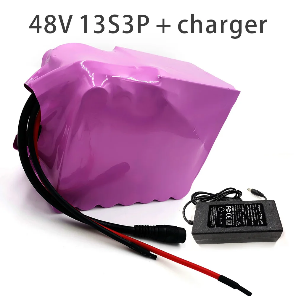 

With charger 10.5Ah 13S3P 48V battery e-bike ebike electric bicycle Li-ion customizable 155x105x70mm