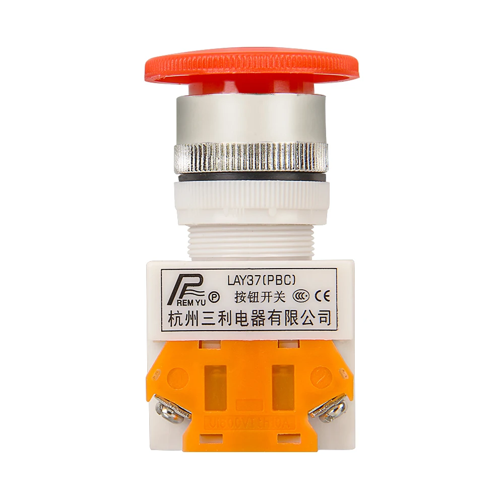 Mushroom Head Self-resetting Momentary Red/Green Push Button Switch 10A 22mm | Электроника