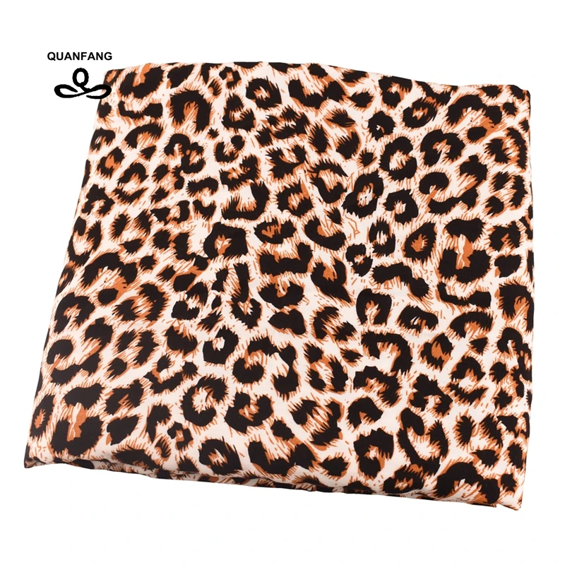 Серия с леопардовым принтом хлопчатобумажная Поплиновая Ткань для шитья