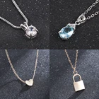 2019 Новое модное простое циркониевое ожерелье для женщин Медальон Длинные ожерелья с подвесками ювелирные изделия массивное ожерелье оптом