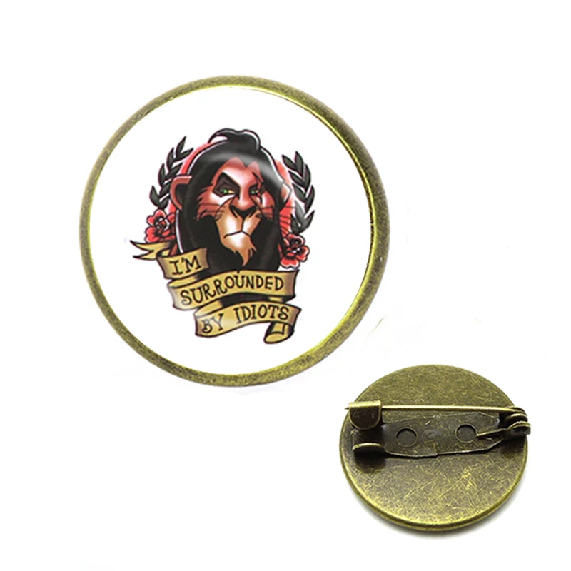 Милый Лев эмалированные булавки и броши для женщин мужчин нагрудные рюкзак сумки