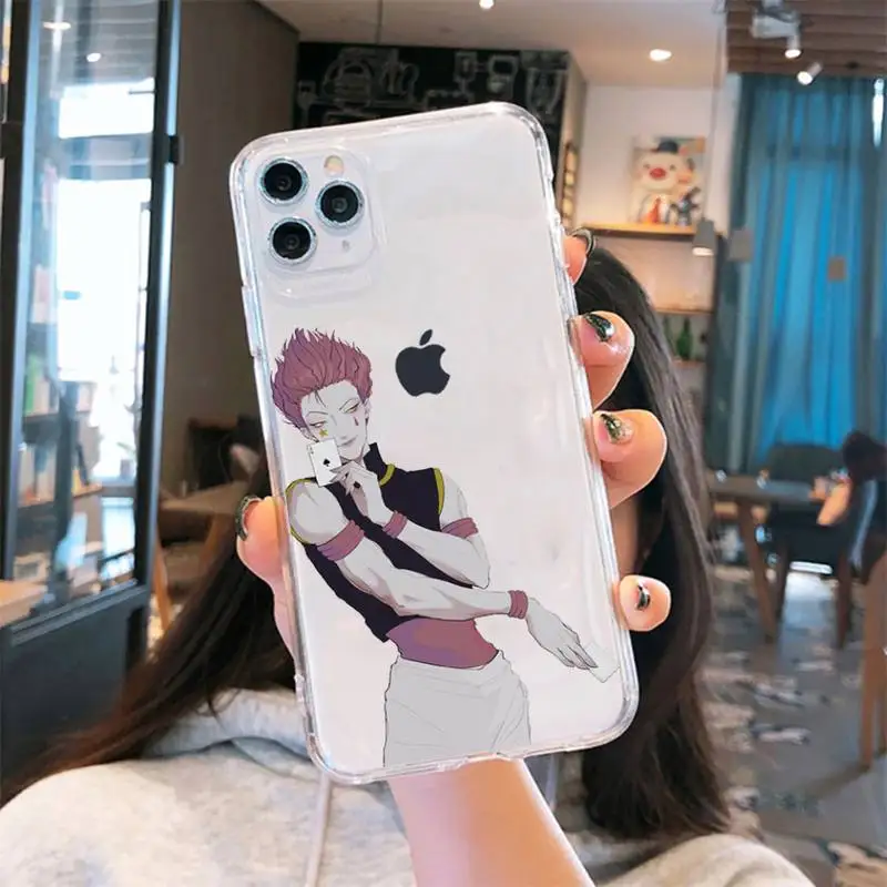 

Hisoka hunter x hunter Phone Case Transparent for iPhone 6 7 8 11 12 s mini pro X XS XR MAX Plus cover funda shell