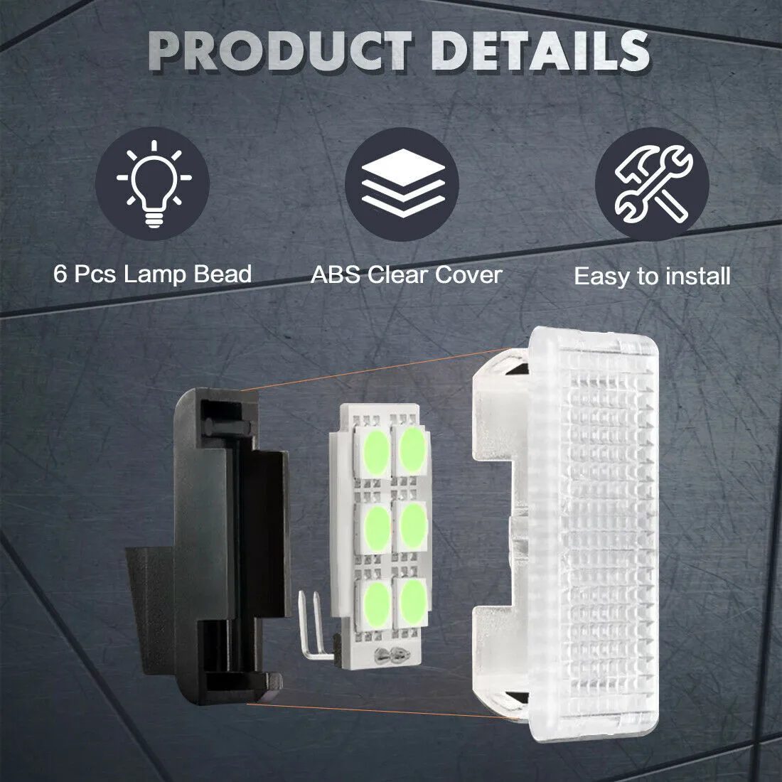 

1,77 дюйма (Д) * 0,98 дюйма (Ш) * 0,87 светодиодный (в) Светодиодные Автомобильные внутренние фары 12 В, 4 шт., 6000k, декор высокого качества