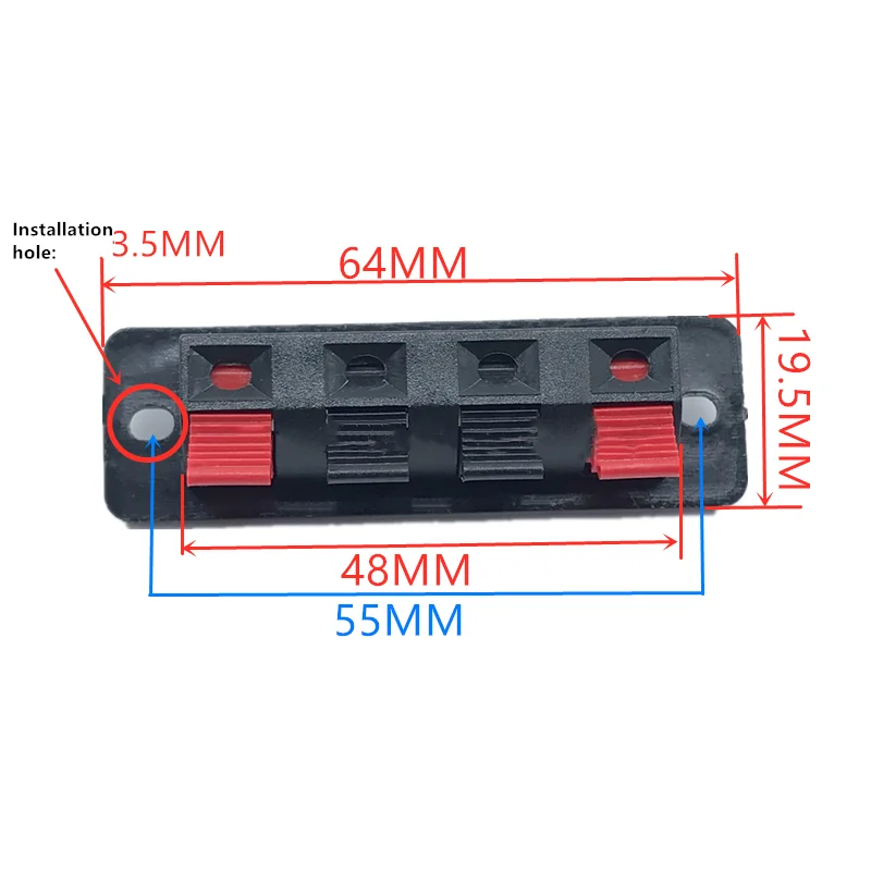 5 шт./лот IMC Горячие однорядные 4-контактные 4-позиционные разъемы для колонок |