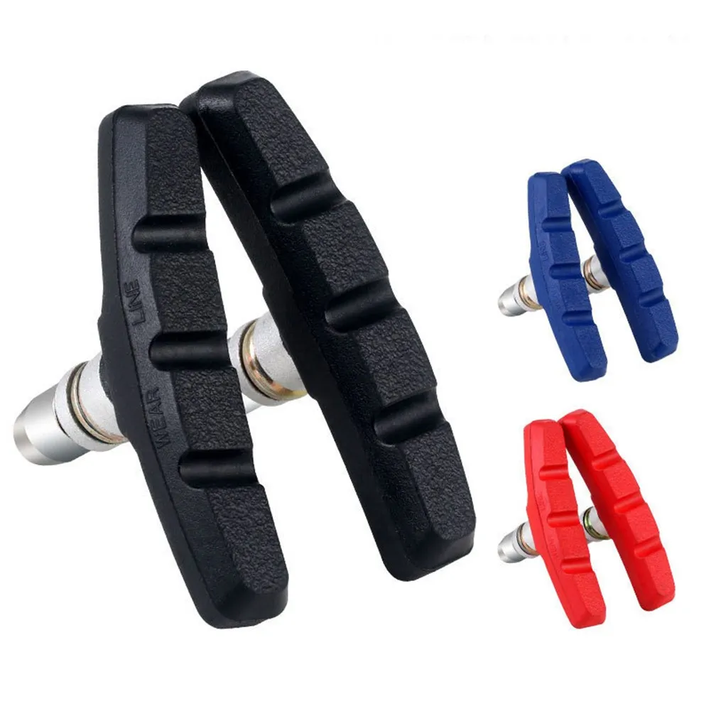 

1pair Mountain Bicycle V Brake Pads MTB Road Bike Bike Replacement Break Block Rubber Pad For Long-lasting Performance 2021 New