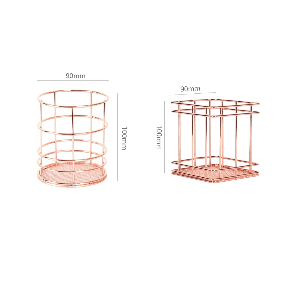 Железный контейнер для ручек в скандинавском стиле Ins корзина хранения розового