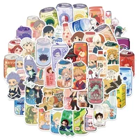 103050pcs mix anime character sparkling water drink stickers diy laptop luggage skateboard graffiti decals sticker for toys