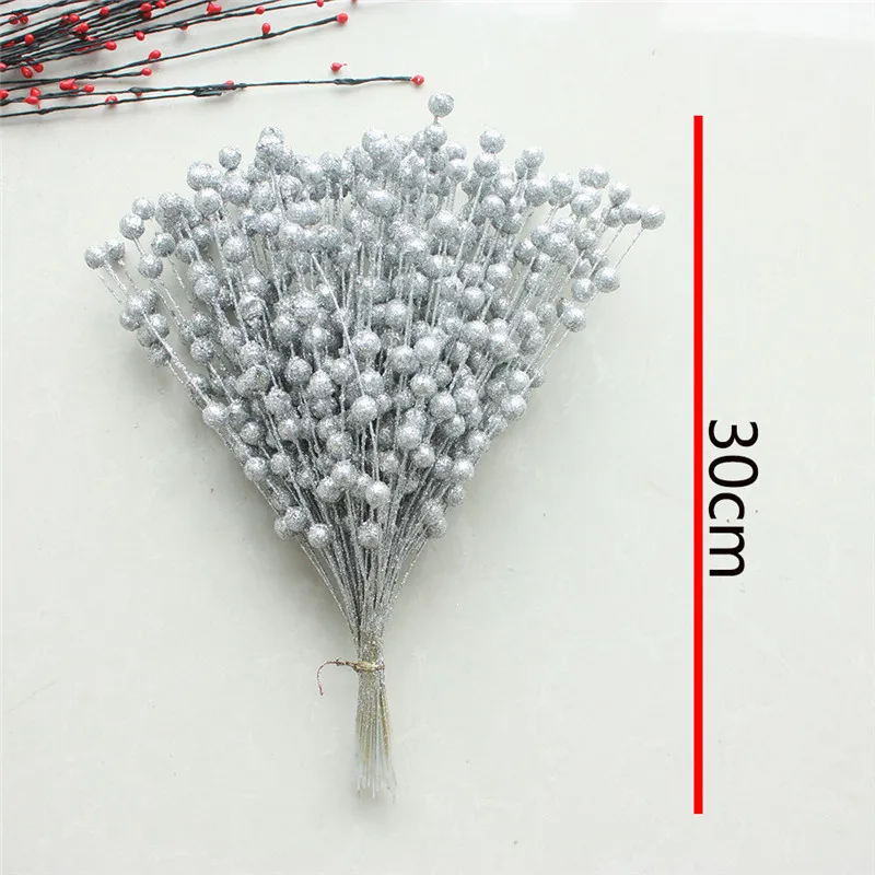 Рождественское украшение фисташки для гостиной золотой порошок ягоды