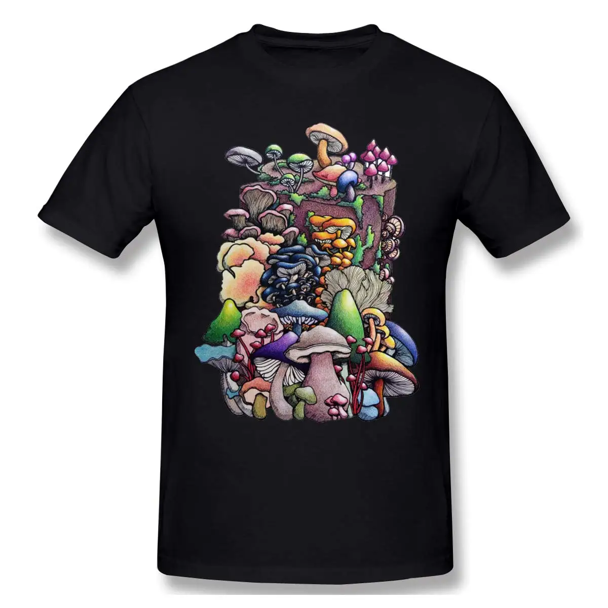 

Classic Mushroom Stump Mens T-Shirt. Summer Cotton Short Sleeve O-Neck Unisex T Shirt New S-3XL