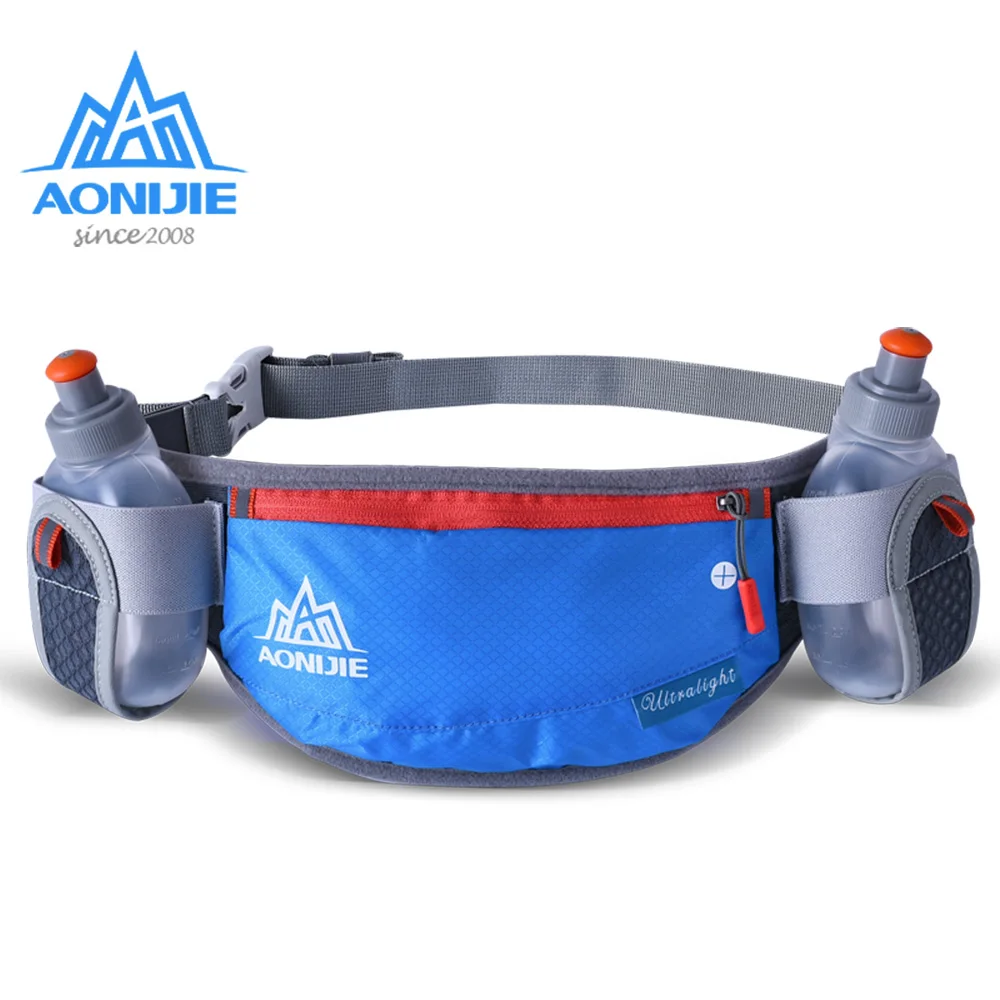 

AONIJIE Marathon Jogging Cycling Running Hydration Belt Waist Bag Pouch Fanny Pack Phone Holder with 170ml Water Bottles E882