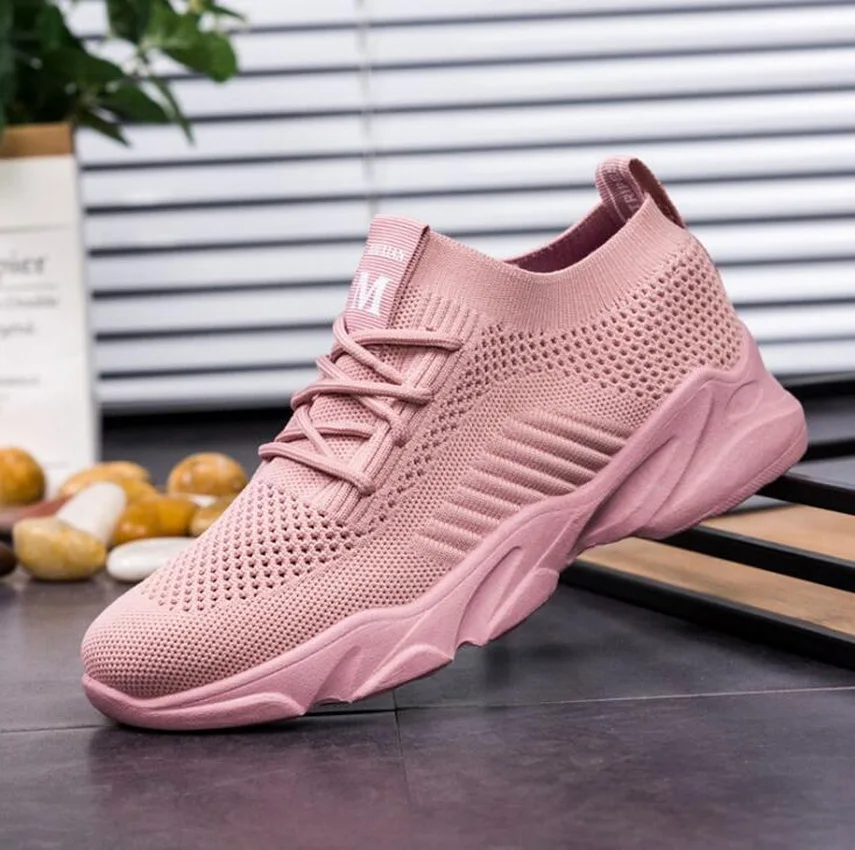 

New style flying woven breathable women's shoes fashion Korean style trend all-match breathable casual shoes student shoes
